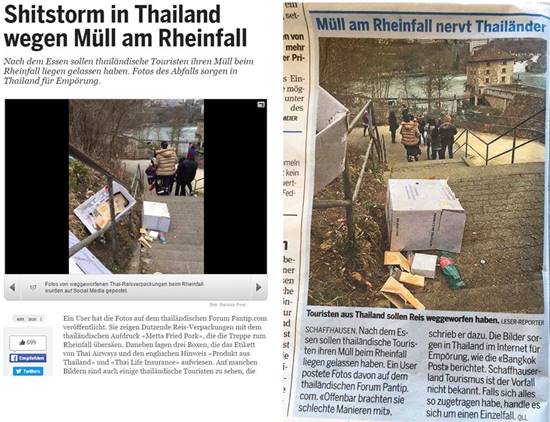 สื่อสวิตตีข่าว ทัวร์ไทยฉาวทิ้งขยะไม่เป็นที่ พร้อมพาดหัวอย่างเจ็บ สื่อสวิตตีข่าว ทัวร์ไทยฉาวทิ้งขยะไม่เป็นที่ พร้อมพาดหัวอย่างเจ็บ
