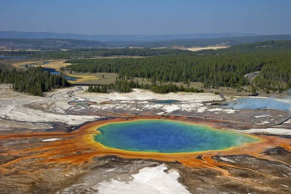 ที่เที่ยวอเมริกา บ่อน้ำพุร้อนแกรนด์พรีสเมติก (Grand Prismatic Spring) รัฐไวโอมิง