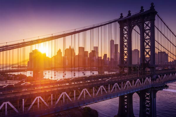 ที่เที่ยวอเมริกา สะพานบรูคลิน (Brooklyn Bridge) นครนิวยอร์ก