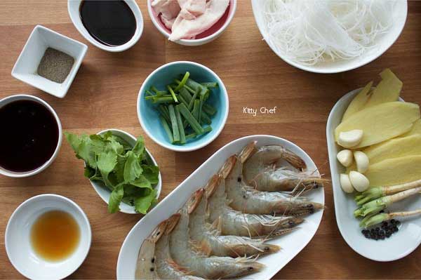 กุ้งอบวุ้นเส้นหม้อหุงข้าว กุ้งอบวุ้นเส้นหม้อหุงข้าว