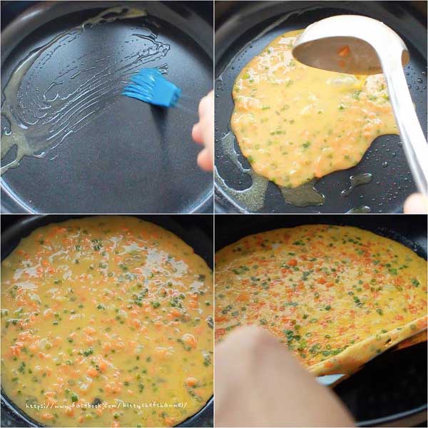 ไข่ม้วนญี่ปุ่นผักรวม ไข่ม้วนญี่ปุ่นผักรวม