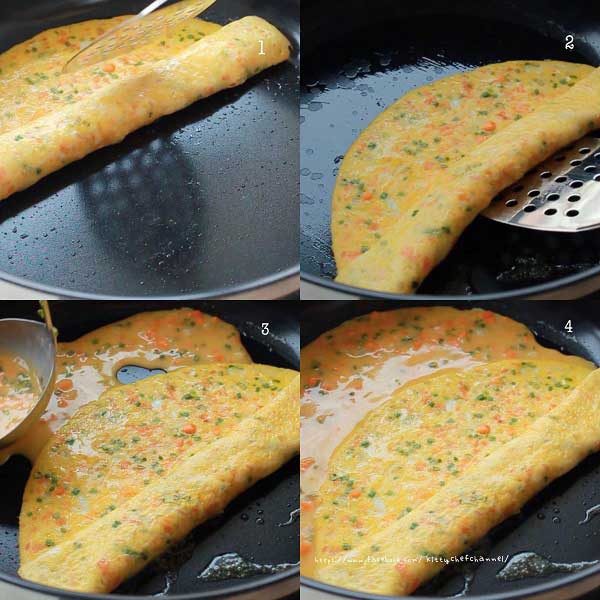 ไข่ม้วนญี่ปุ่นผักรวม ไข่ม้วนญี่ปุ่นผักรวม