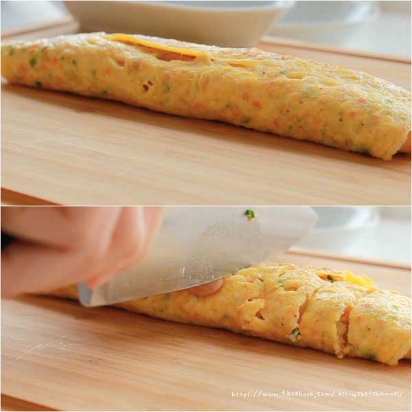 ไข่ม้วนญี่ปุ่นผักรวม ไข่ม้วนญี่ปุ่นผักรวม