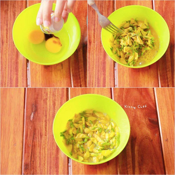 ไข่เจียวดอกโสน ไข่เจียวดอกโสน