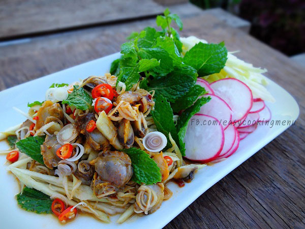 ส้มตำ ยำหอยแครง
