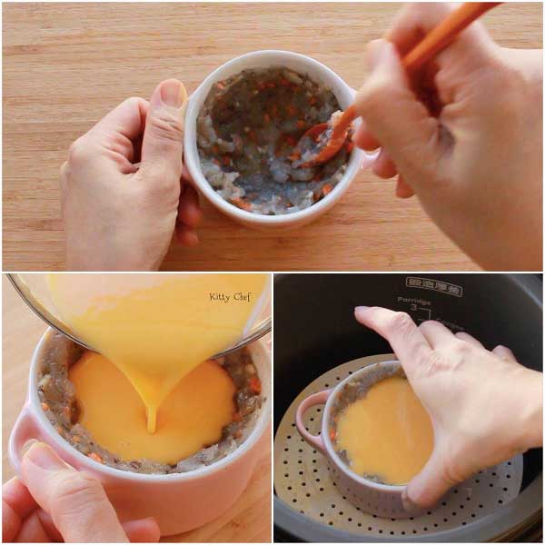 ไข่ตุ๋นกุ้งสับ ไข่ตุ๋นกุ้งสับ