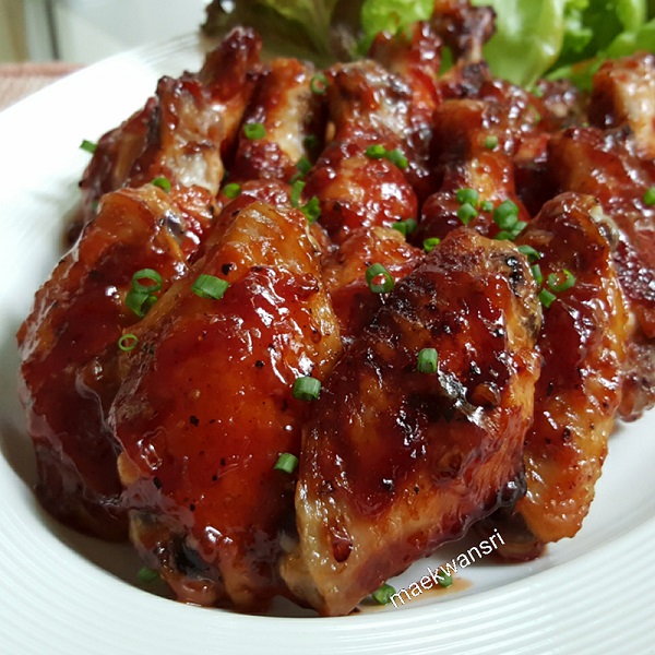 ปีกไก่อบซอสบาร์บีคิว ปีกไก่อบซอสบาร์บีคิว