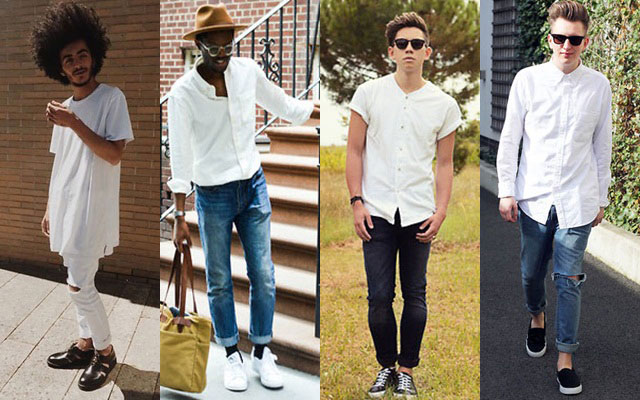 เสื้อสีขาวผู้ชาย เสื้อสีขาวผู้ชาย