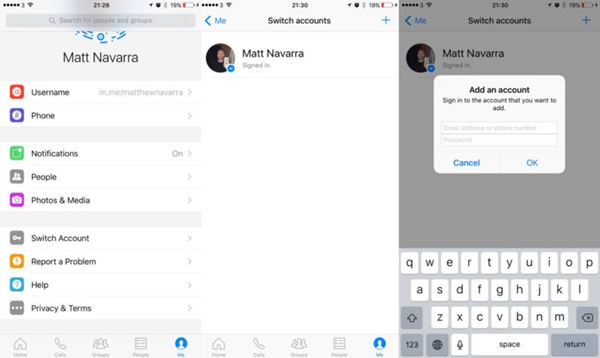 Facebook Messenger บน iOS Facebook Messenger บน iOS
