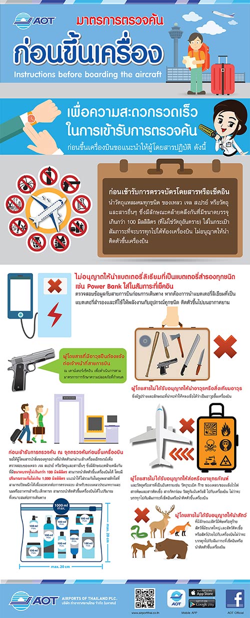 สิ่งของต้องห้ามนำขึ้นเครื่องบิน สิ่งของต้องห้ามนำขึ้นเครื่องบิน
