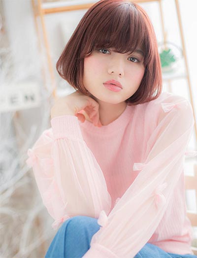 สีผมน้ำตาลอมชมพู สีผมน้ำตาลอมชมพู