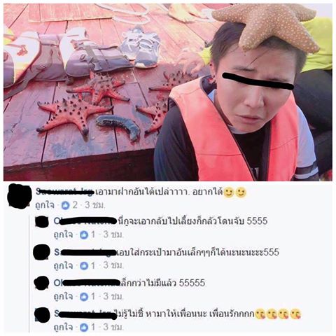 ถ่ายรูปกับปลาดาว ถ่ายรูปกับปลาดาว