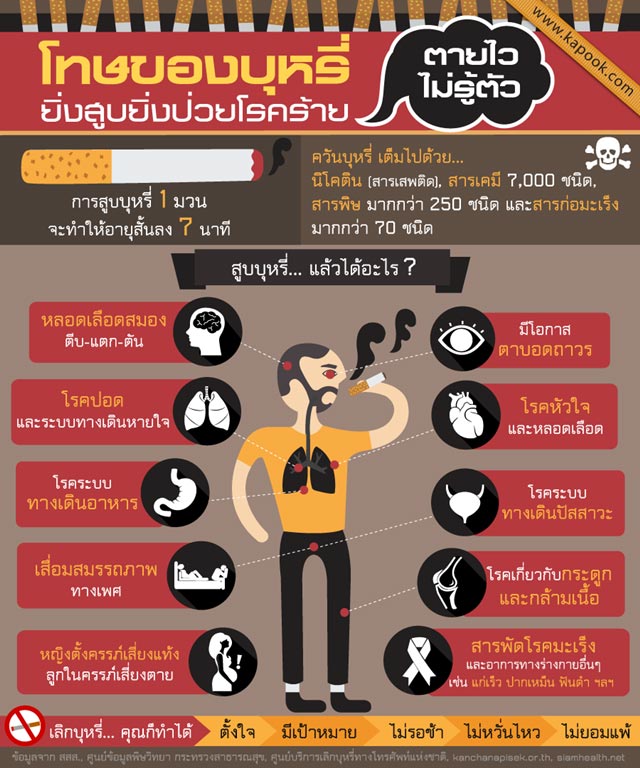 โทษของบุหรี่ โทษของบุหรี่
