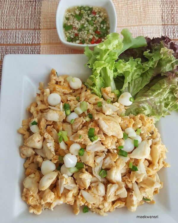 เนื้อปูผัดไข่ เนื้อปูผัดไข่