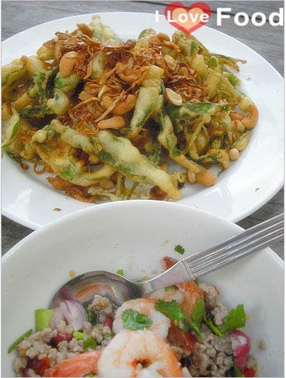 เมนูยำ ยำผักบุ้งกรอบ