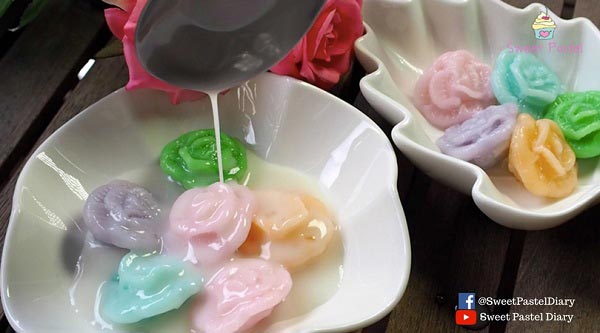 บัวลอยกุหลาบ 5 สี บัวลอยกุหลาบ 5 สี