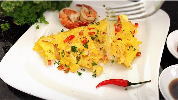 ไข่เจียวกุ้งชีส ไข่เจียวกุ้งชีส