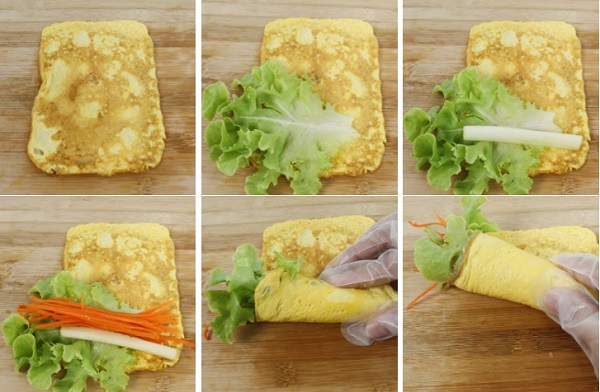 ผักรวมมิตรห่อไข่ ผักรวมมิตรห่อไข่