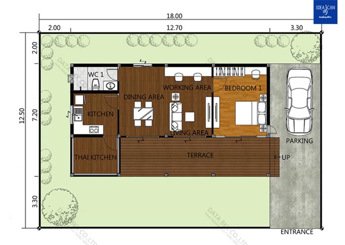 แบบบ้านชั้นเดียว แบบบ้านชั้นเดียว