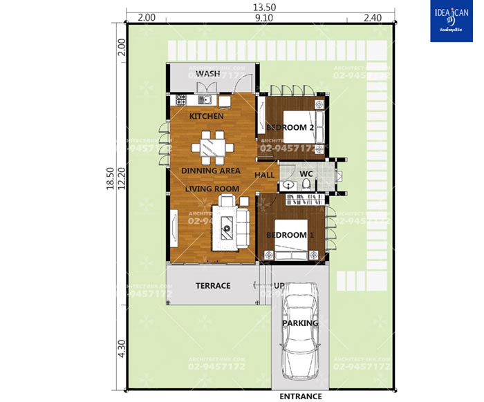 แบบบ้านชั้นเดียว แบบบ้านชั้นเดียว