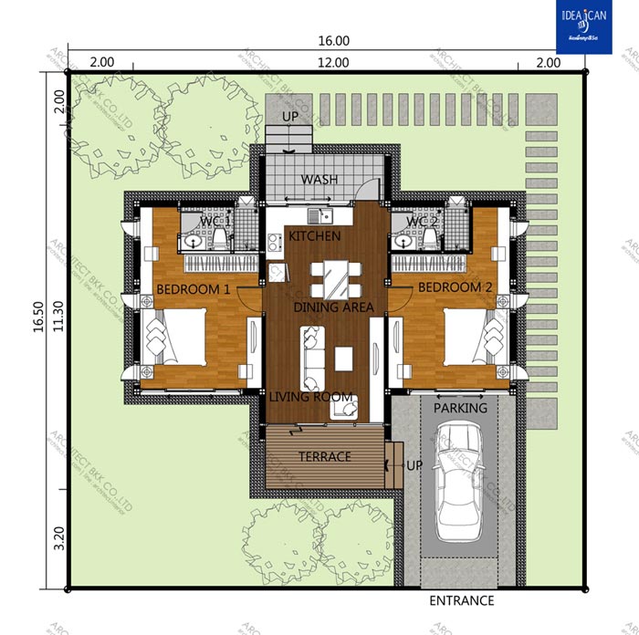 แบบบ้านชั้นเดียว แบบบ้านชั้นเดียว