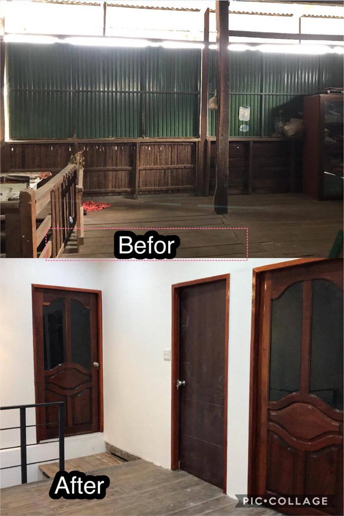 รีโนเวทบ้านครึ่งปูนครึ่งไม้ 2 ชั้น รีโนเวทบ้านครึ่งปูนครึ่งไม้ 2 ชั้น
