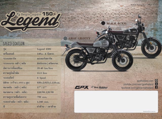 GPX Legend 150s 2017 GPX Legend 150s 2017