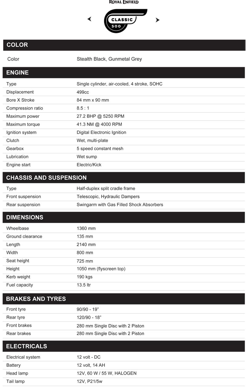 Royal Enfield Classic 500 Royal Enfield Classic 500