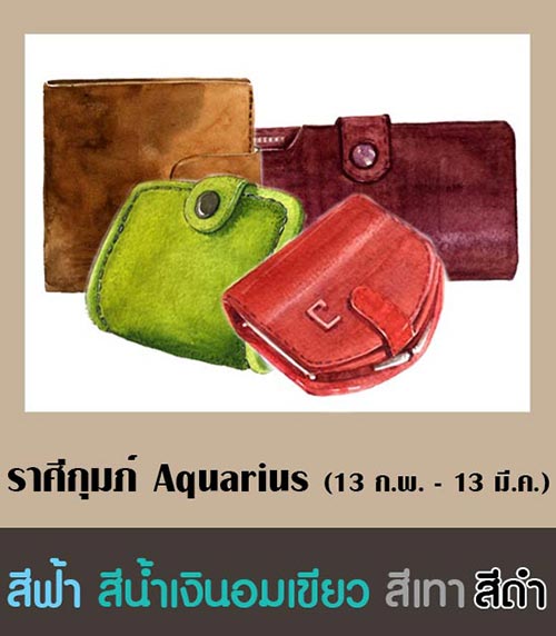 สีกระเป๋าสตางค์ตามราศี 2561 สีกระเป๋าสตางค์ตามราศี 2561