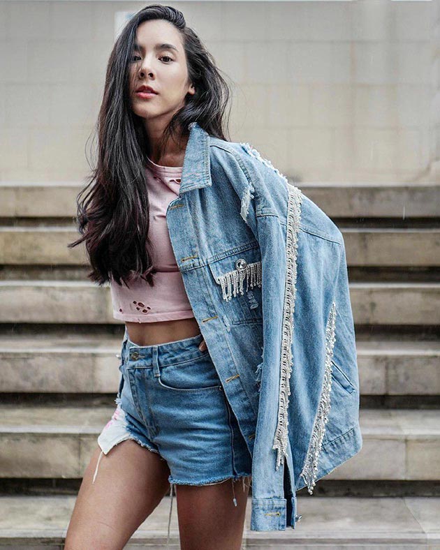 กางเกงยีนส์ขาสั้นดารา กางเกงยีนส์ขาสั้นดารา