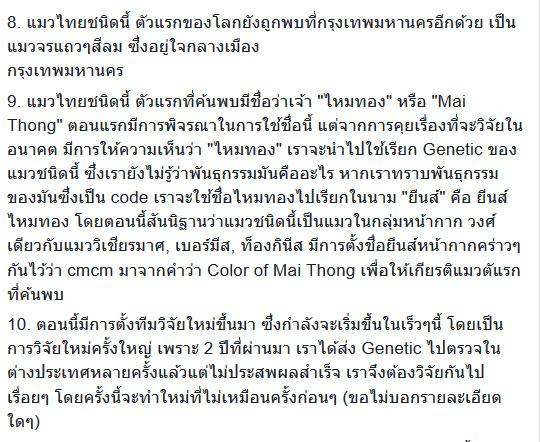 วิฬาร์กรุงเทพ แมวไทยสายพันธุ์ใหม่ วิฬาร์กรุงเทพ แมวไทยสายพันธุ์ใหม่