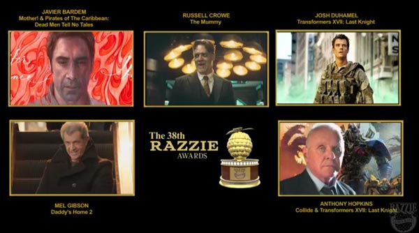 Razzie Awards 2018 Razzie Awards 2018