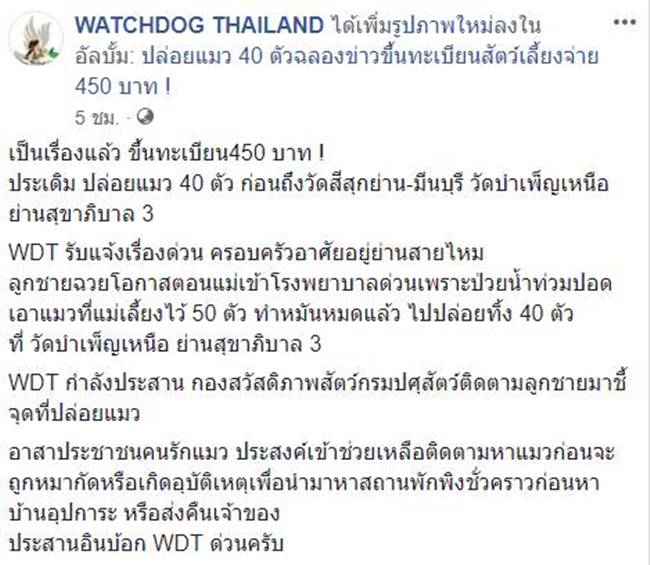 ขึ้นทะเบียนหมา-แมว ขึ้นทะเบียนหมา-แมว