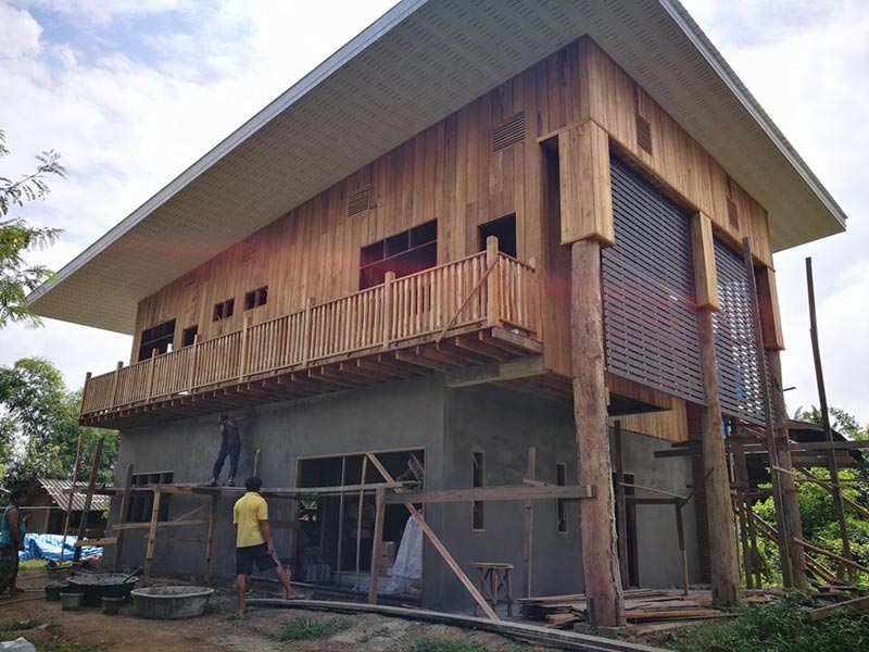 บ้านครึ่งปูนครึ่งไม้ 2 ชั้น บ้านครึ่งปูนครึ่งไม้ 2 ชั้น