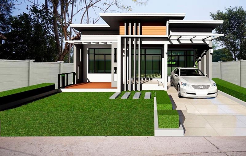 บ้านเดี่ยวชั้นเดียว บ้านเดี่ยวชั้นเดียว