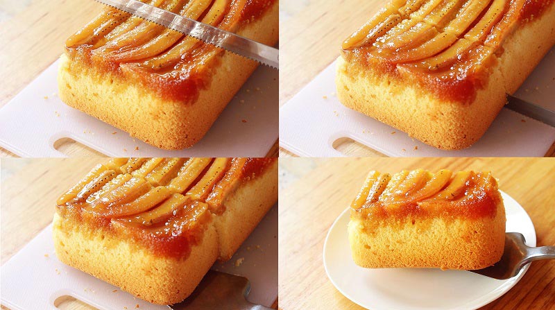 เค้กกล้วยหอมคาราเมล Banana Upside Down Cake เค้กกล้วยหอมคาราเมล Banana Upside Down Cake