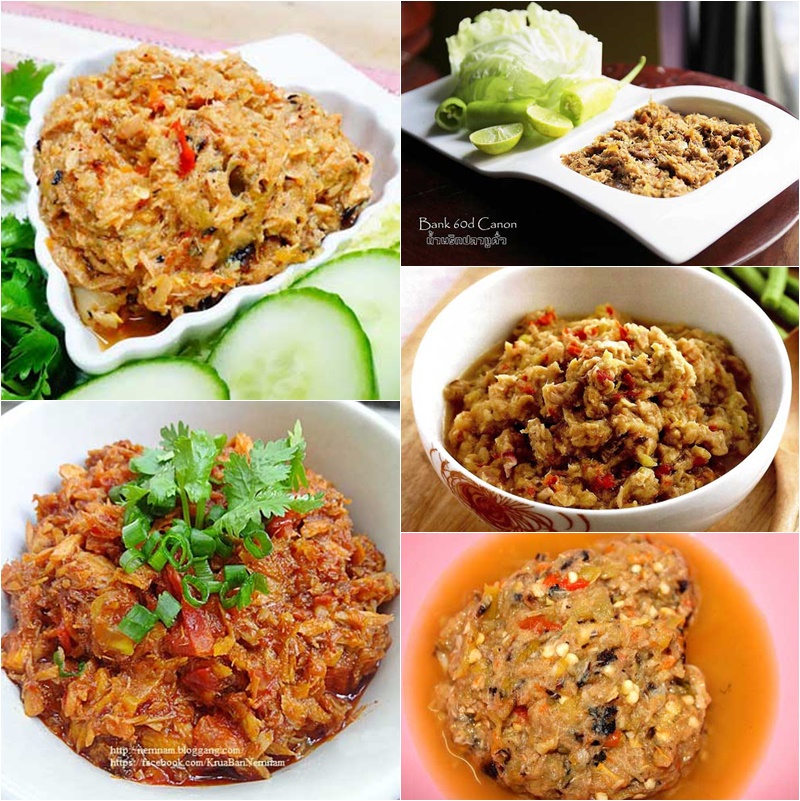6 สูตรน้ำพริกเนื้อปลา 6 สูตรน้ำพริกเนื้อปลา