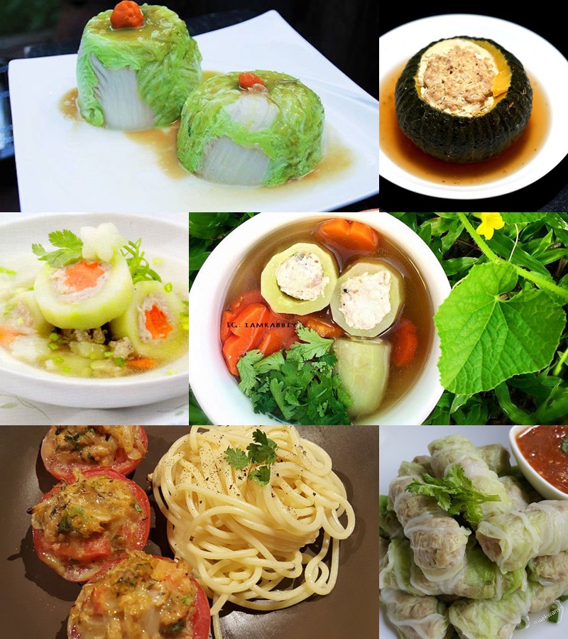9 สูตรทำผักยัดไส้ 9 สูตรทำผักยัดไส้