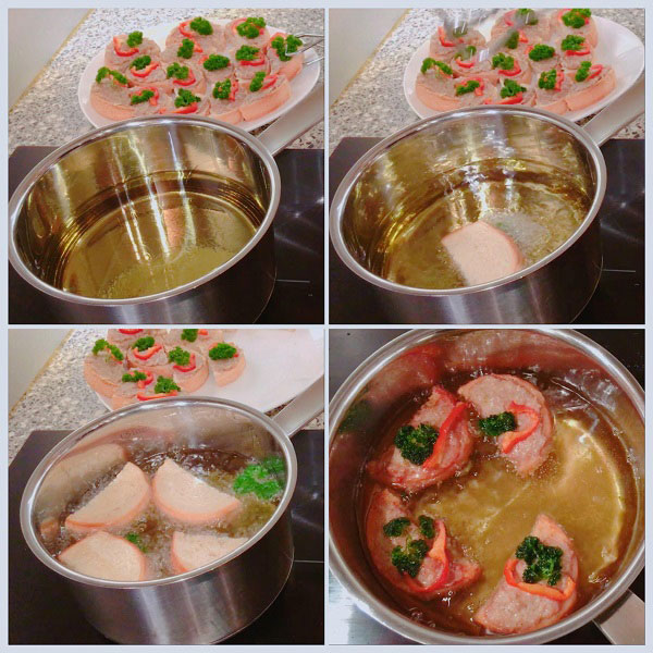 ขนมปังหน้าหมู ขนมปังหน้าหมู