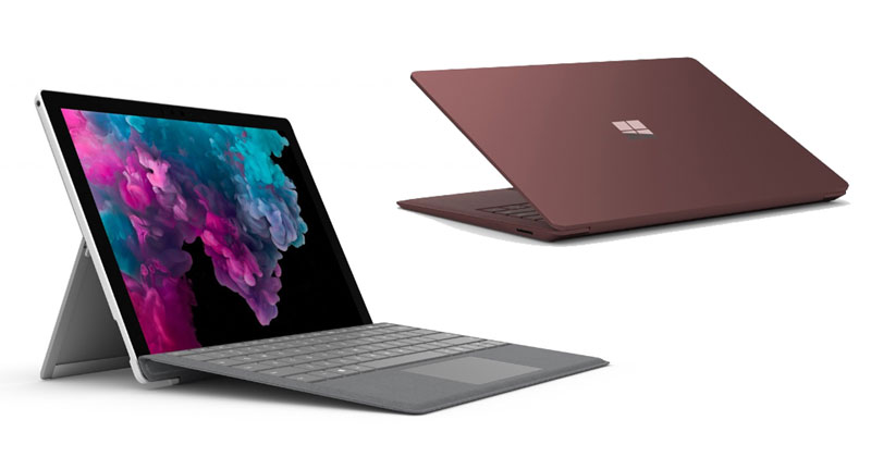 Surface Pro 6 และ Surface Laptop 2 Surface Pro 6 และ Surface Laptop 2