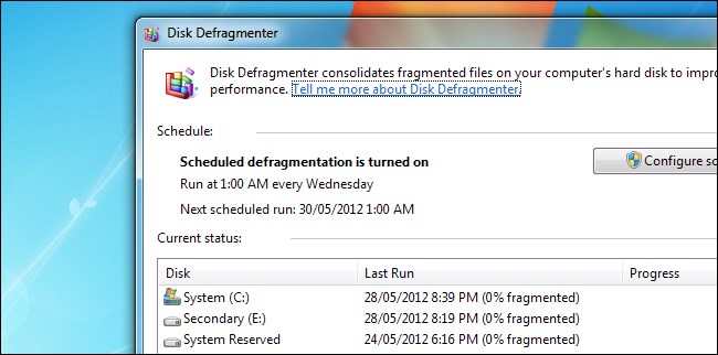 Defragment ฮาร์ดดิสก์ Defragment ฮาร์ดดิสก์