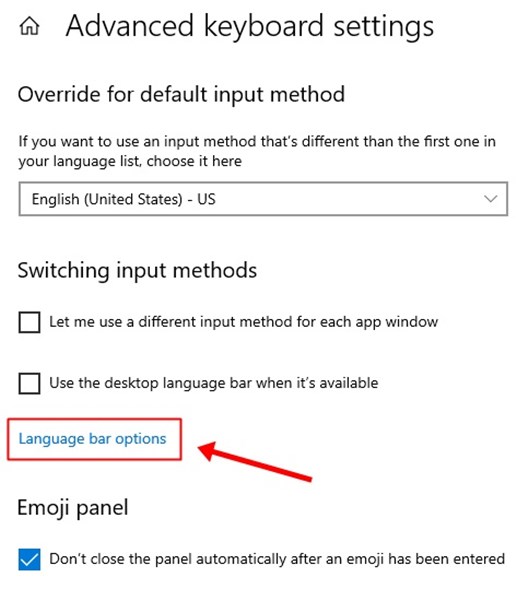 วิธีตั้งค่าปุ่มเปลี่ยนภาษาใน WIndows 10 วิธีตั้งค่าปุ่มเปลี่ยนภาษาใน WIndows 10