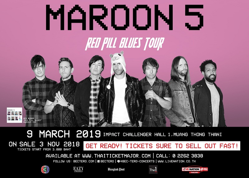 Maroon 5 Red Pill Blues Tour 2019 Maroon 5 Red Pill Blues Tour 2019