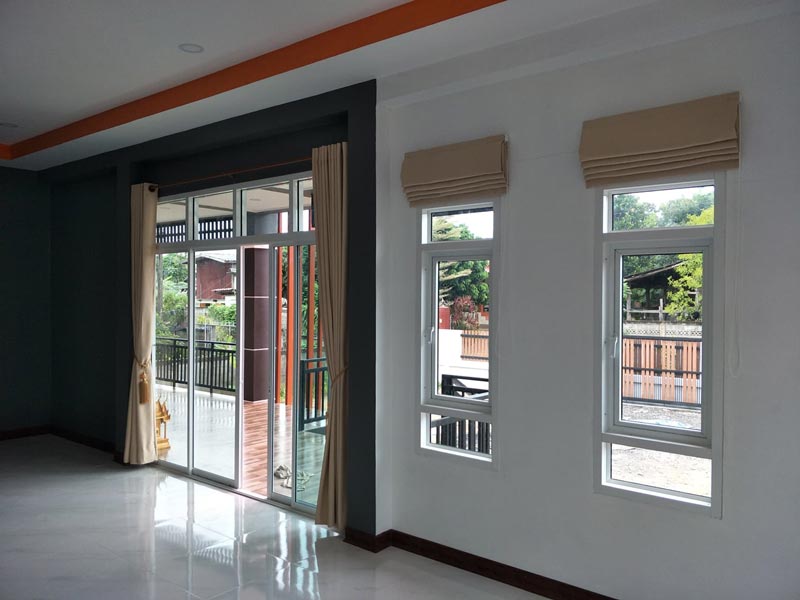 แบบบ้านชั้นเดียวยกสูงหลังคาเพิงหมาแหงน แบบบ้านชั้นเดียวยกสูงหลังคาเพิงหมาแหงน