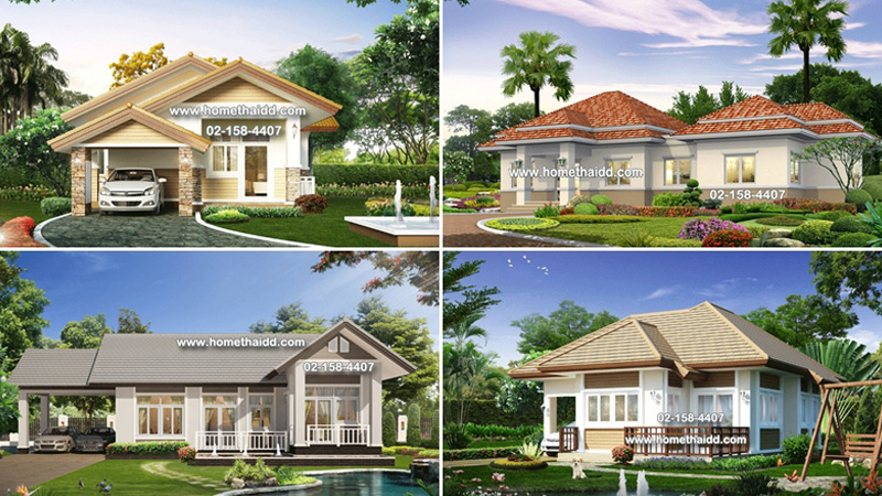 แบบบ้านชั้นเดียว 2 ห้องนอน 2 ห้องน้ำ แบบบ้านชั้นเดียว 2 ห้องนอน 2 ห้องน้ำ