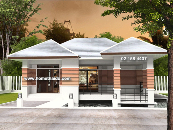 แบบบ้านชั้นเดียว 2 ห้องนอน 2 ห้องน้ำ  แบบบ้านชั้นเดียว 2 ห้องนอน 2 ห้องน้ำ