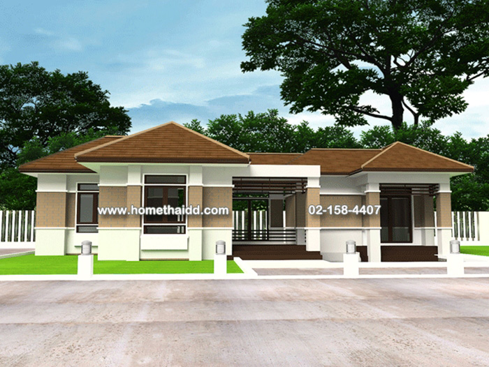 แบบบ้านชั้นเดียว 2 ห้องนอน 2 ห้องน้ำ  แบบบ้านชั้นเดียว 2 ห้องนอน 2 ห้องน้ำ