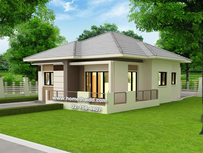 แบบบ้านชั้นเดียว 2 ห้องนอน 2 ห้องน้ำ  แบบบ้านชั้นเดียว 2 ห้องนอน 2 ห้องน้ำ