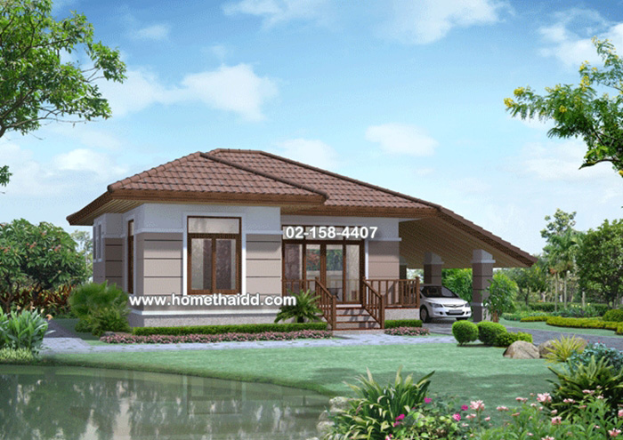 แบบบ้านชั้นเดียว 2 ห้องนอน 2 ห้องน้ำ  แบบบ้านชั้นเดียว 2 ห้องนอน 2 ห้องน้ำ
