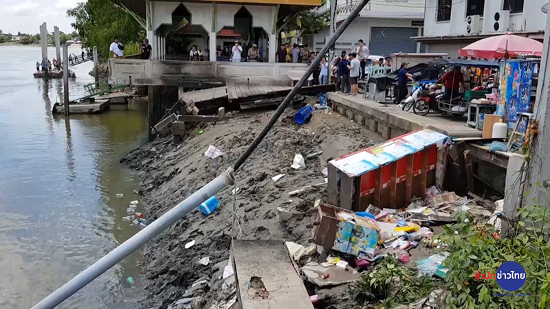 ศาลาริมน้ำแม่กลองถล่ม ศาลาริมน้ำแม่กลองถล่ม